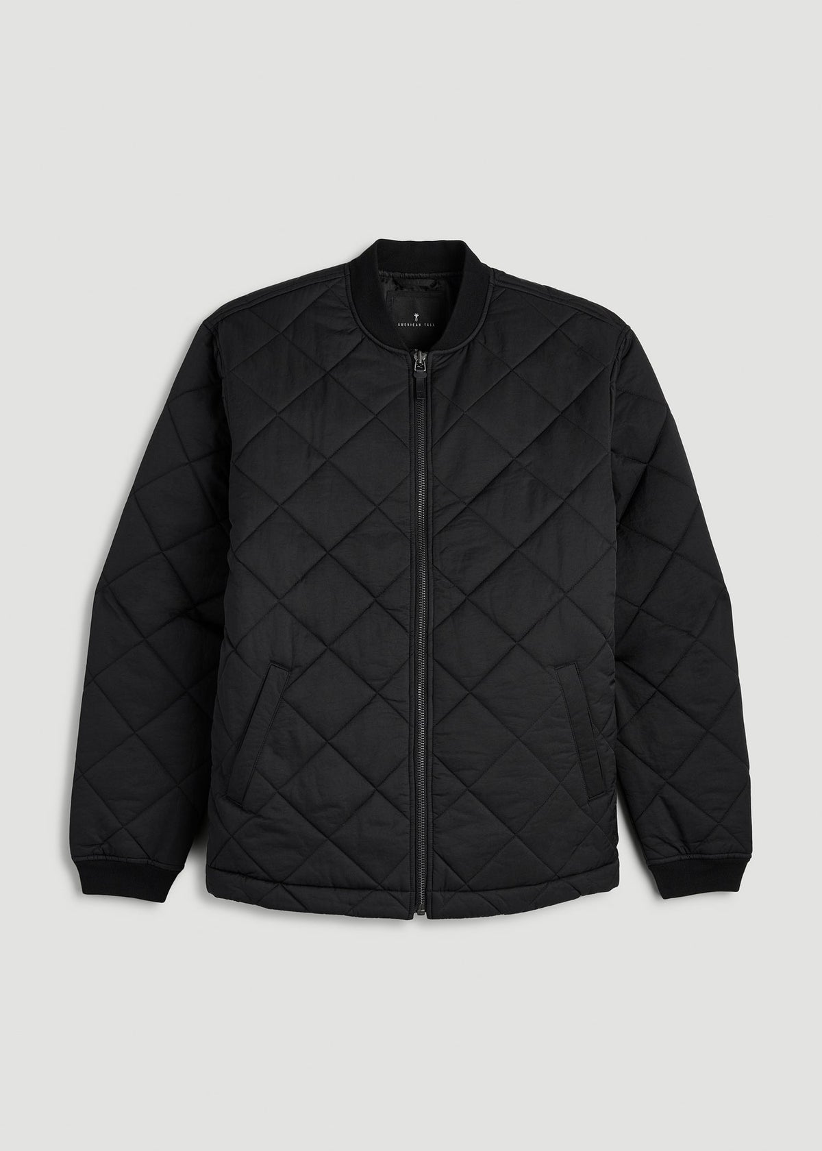 Quilted Jacket for Tall Men in Black