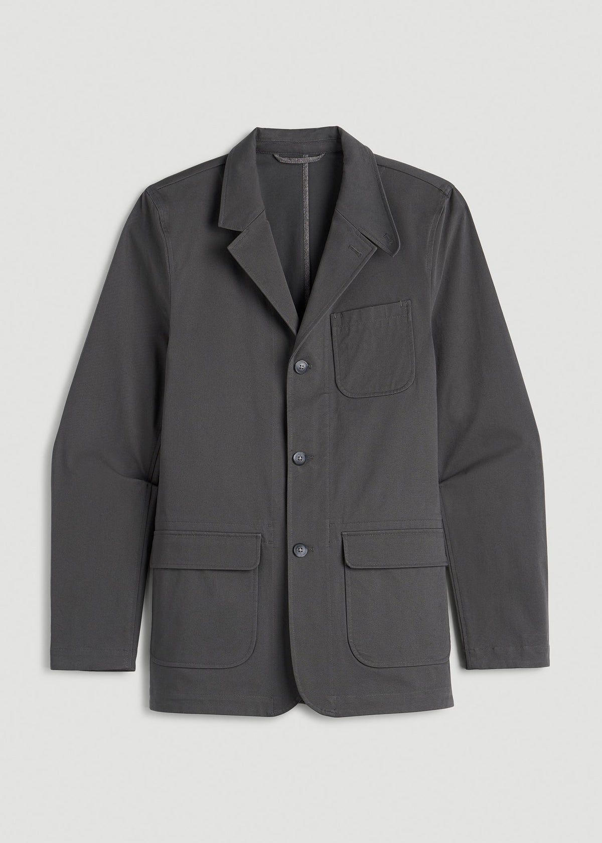 Stretch Commuter Chino Sport Coat for Tall Men in Slate