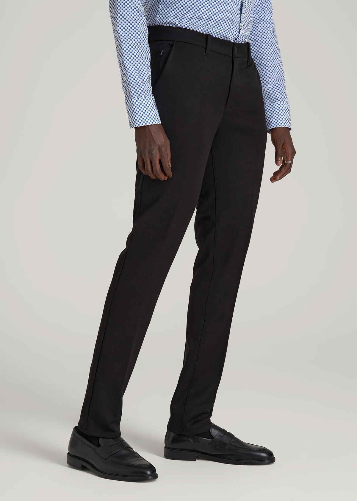 TAPERED-FIT Stretch Dress Pants for Tall Men in Black