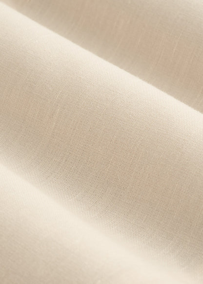 Stretch Linen Dress Pants for Tall Men in Light Beige Linen