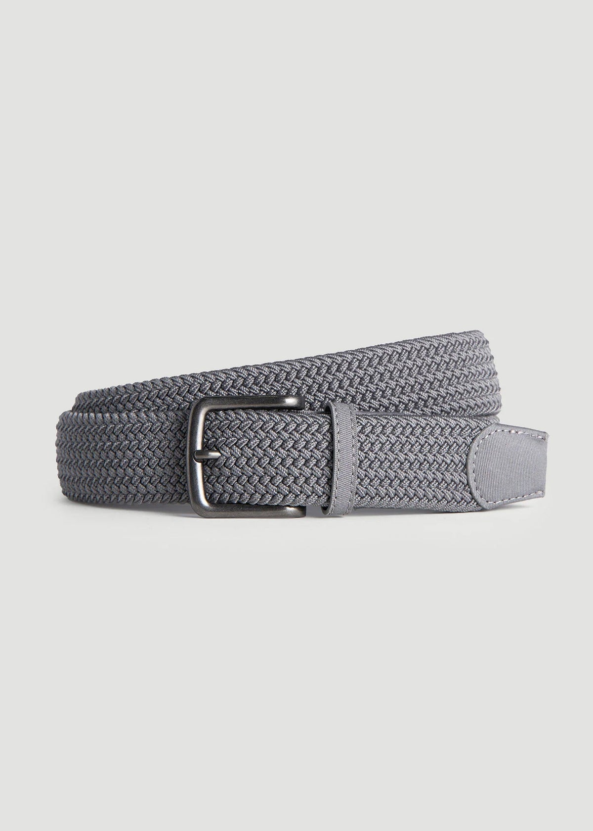 Stretch Woven Belt in Silvermist