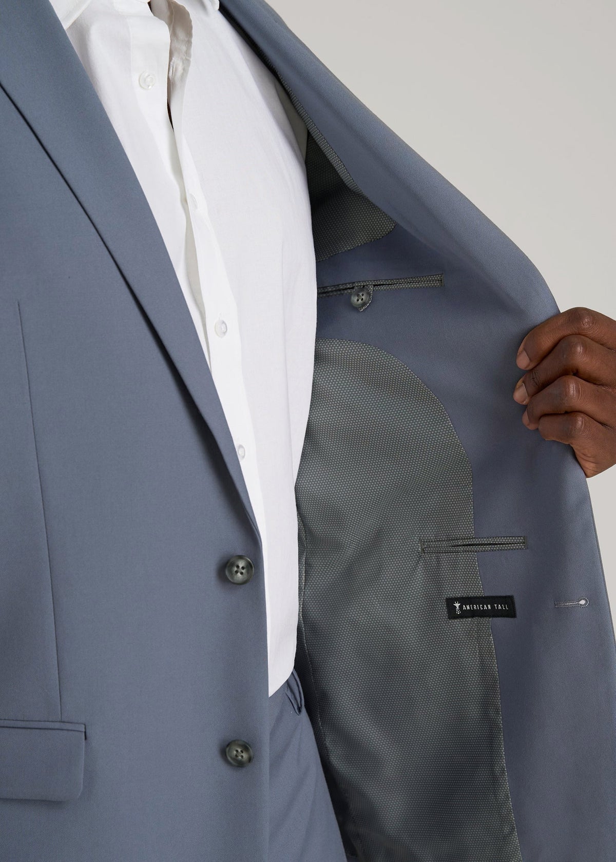 Suit Jacket for Tall Men in Blue Slate