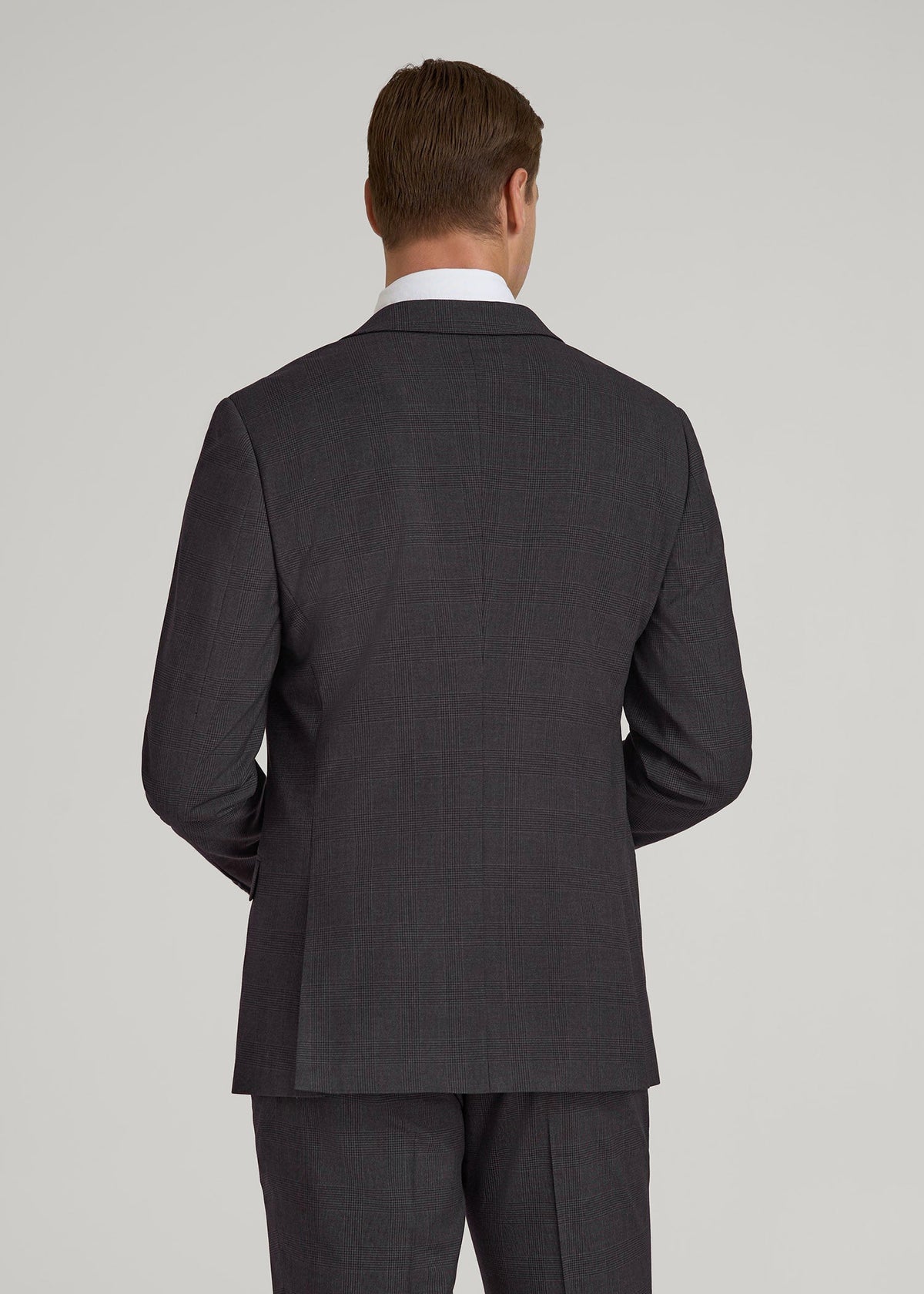 Suit Jacket for Tall Men in Charcoal Plaid