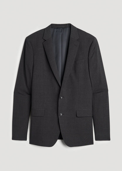 Suit Jacket for Tall Men in Charcoal Plaid
