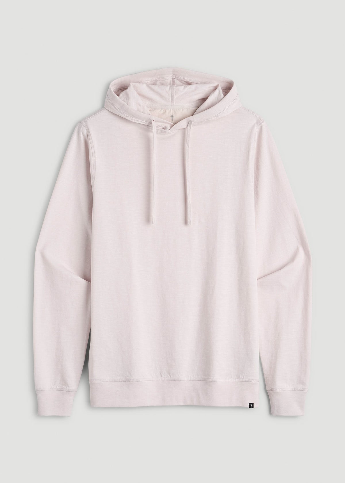 Sunwashed Slub Pullover Hoodie for Tall Men in Grey Lilac