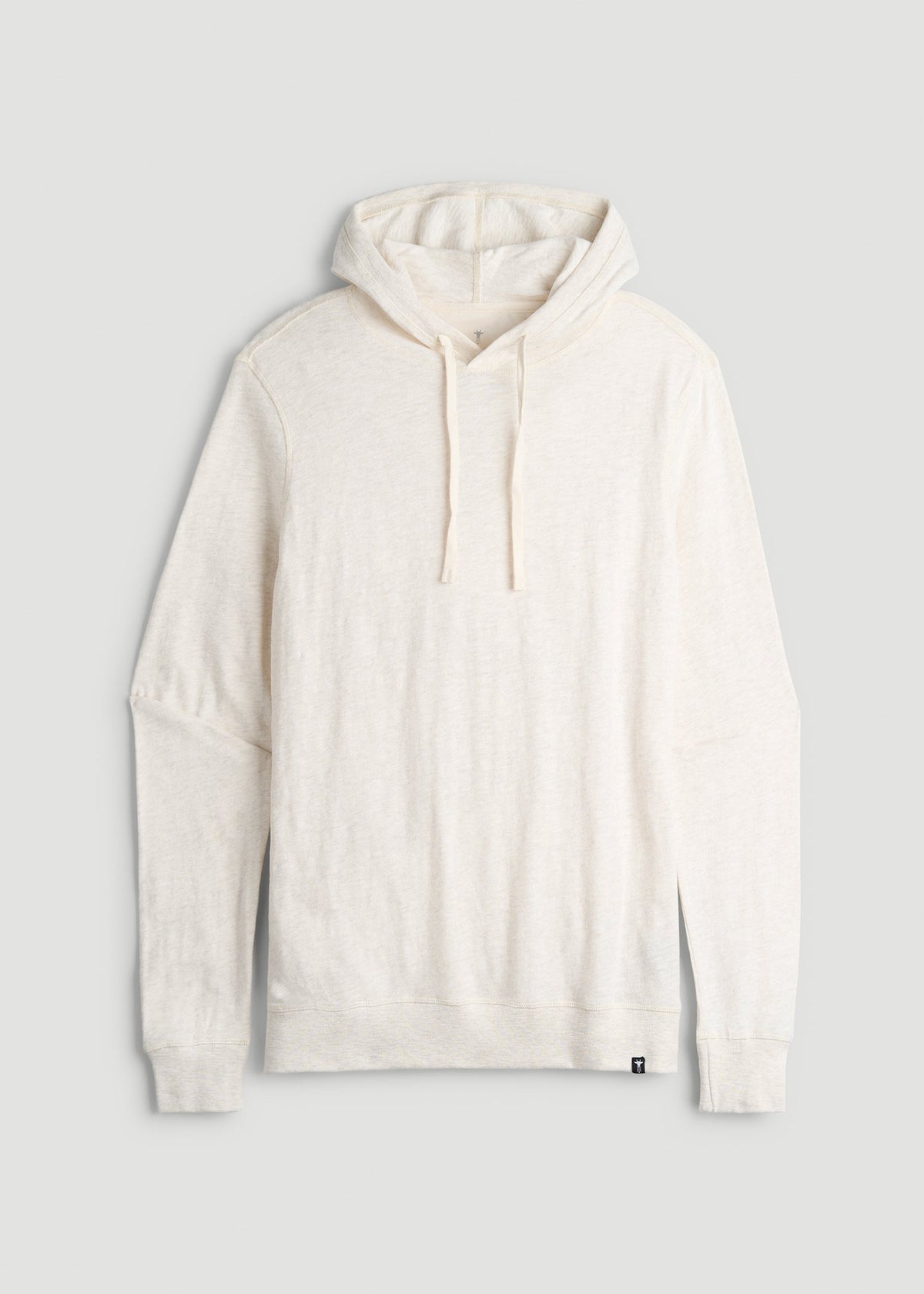 Sunwashed Slub Pullover Hoodie for Tall Men in Heathered Oatmeal