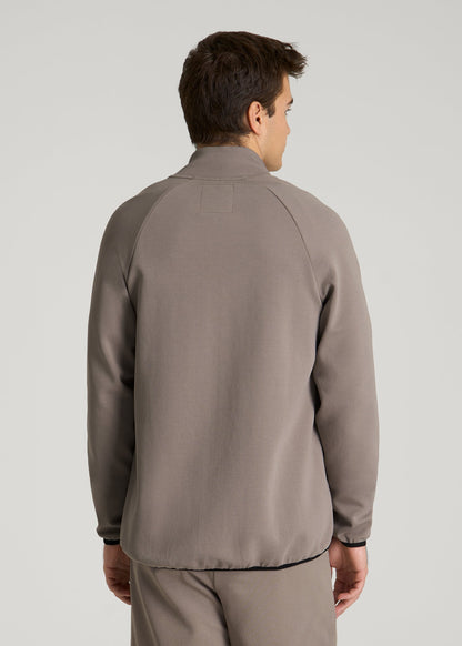 Tech Motion Fleece Full-Zip Jacket for Tall Men in Portobello