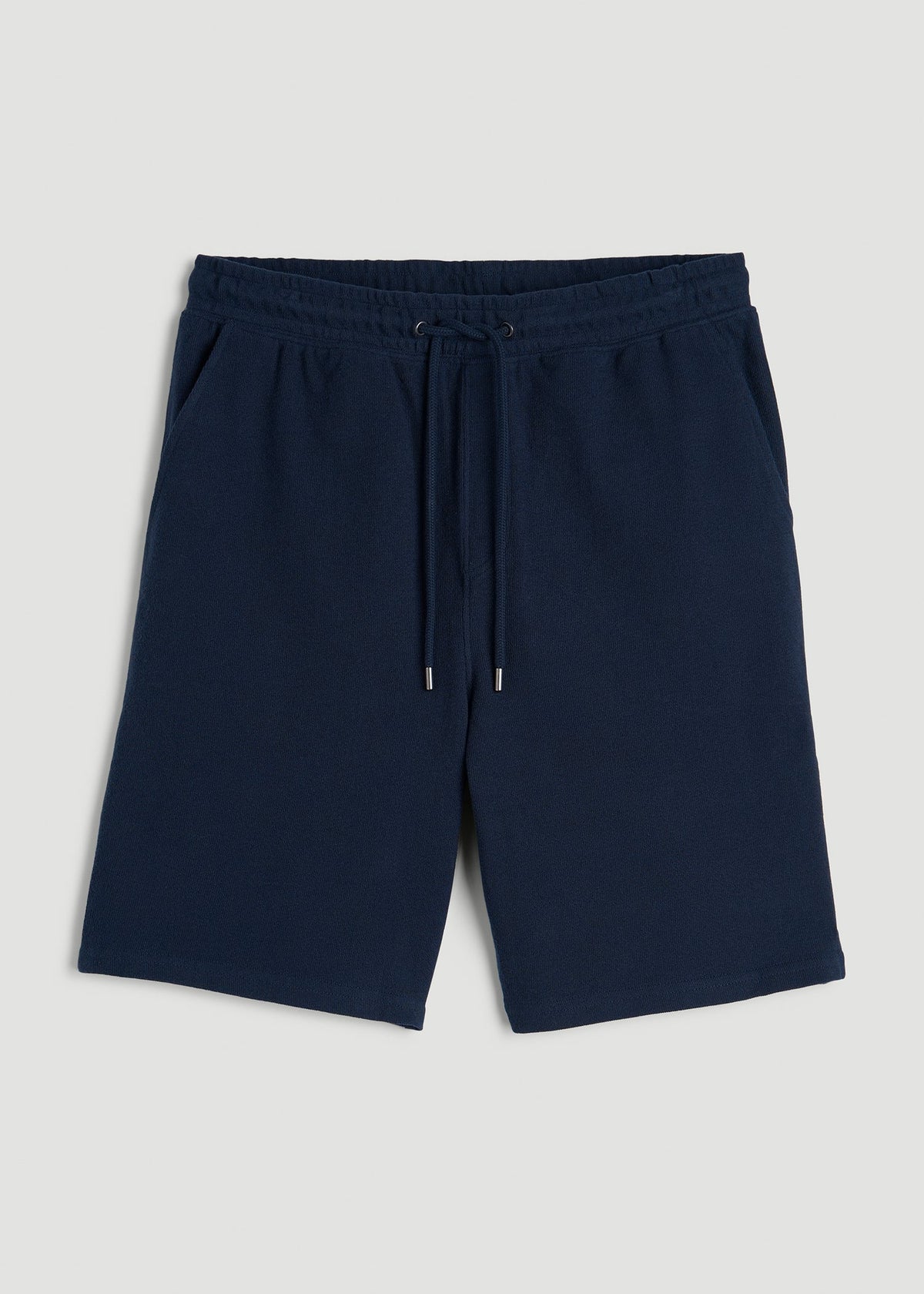 Terry Cotton Pull-On Shorts for Tall Men in Patriot Blue