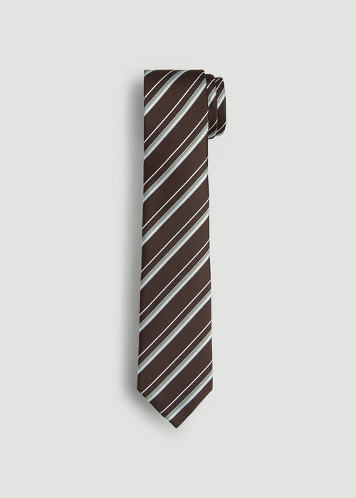 Dress Ties for Tall Men in Espresso Stripe