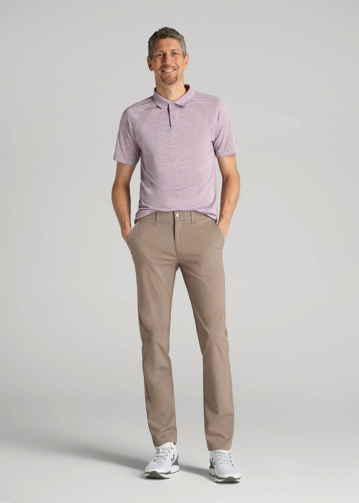 TAPERED FIT Traveler Chino Pants for Tall Men in Dark Sand