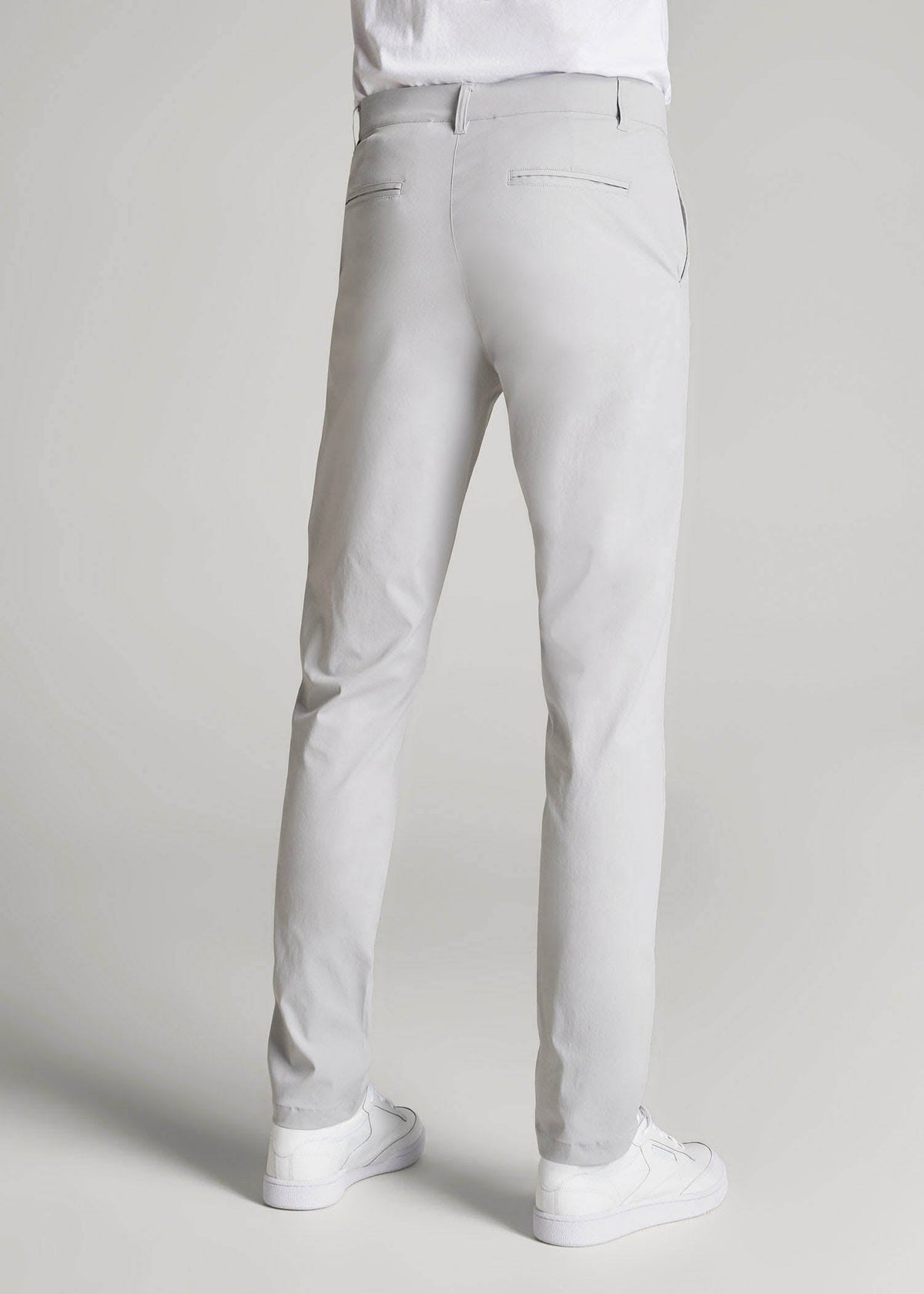 TAPERED FIT Traveler Chino Pants for Tall Men in Light Grey