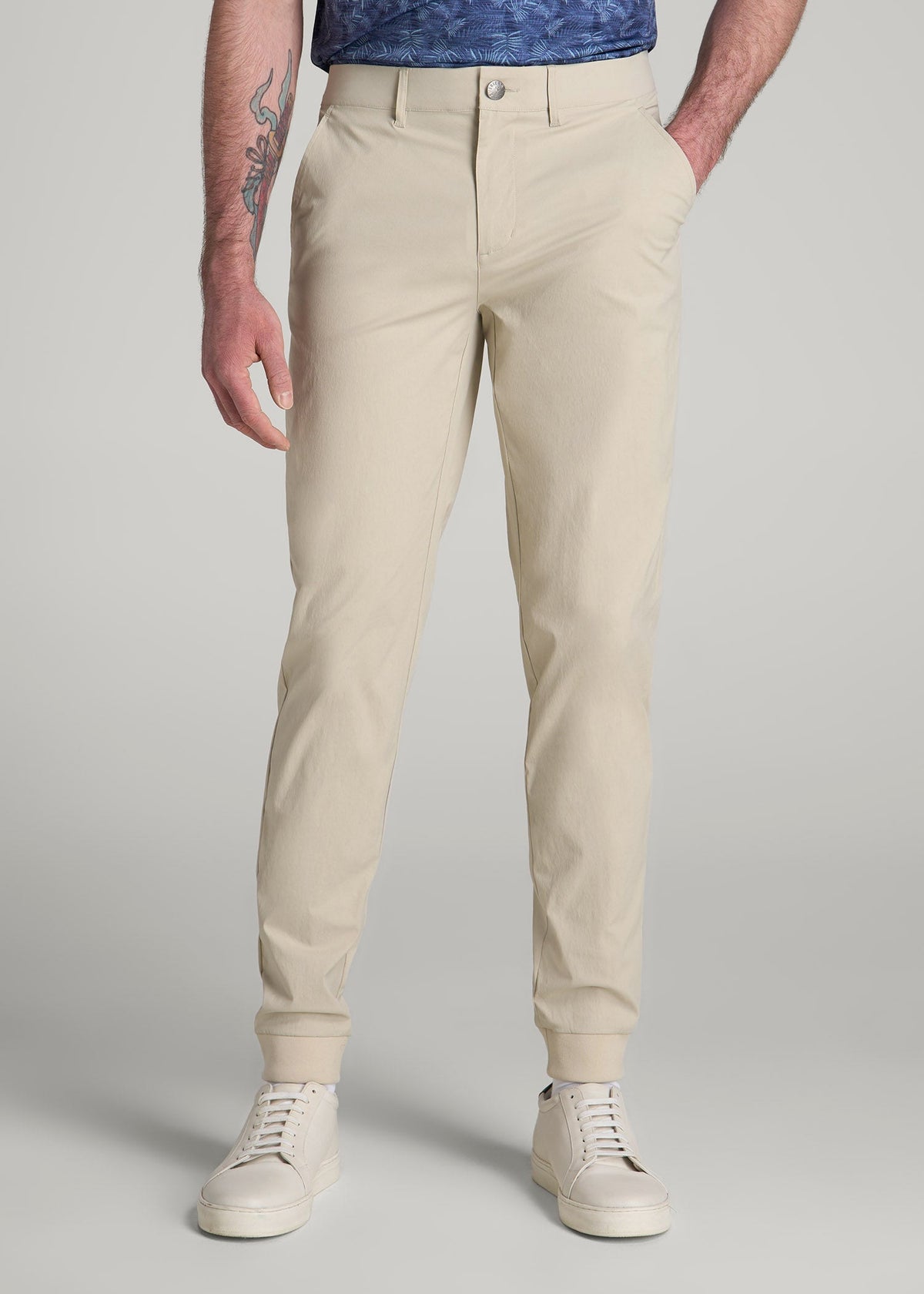 Traveler Joggers for Tall Men in Stone