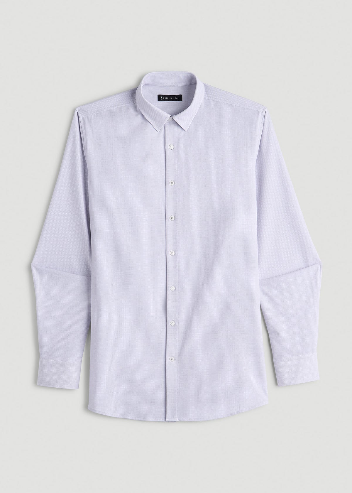Traveler Stretch Dress Shirt in Light Violet Geometric
