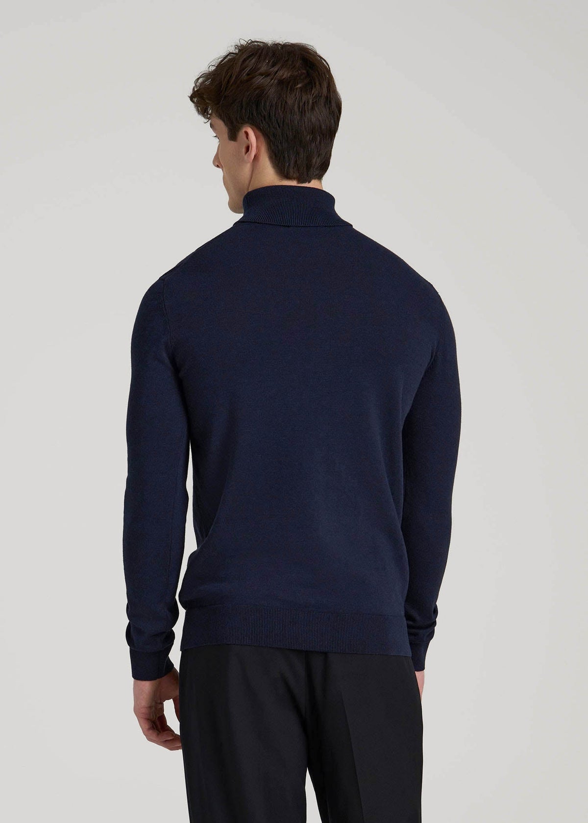 Turtleneck Sweater for Tall Men in Patriot Blue