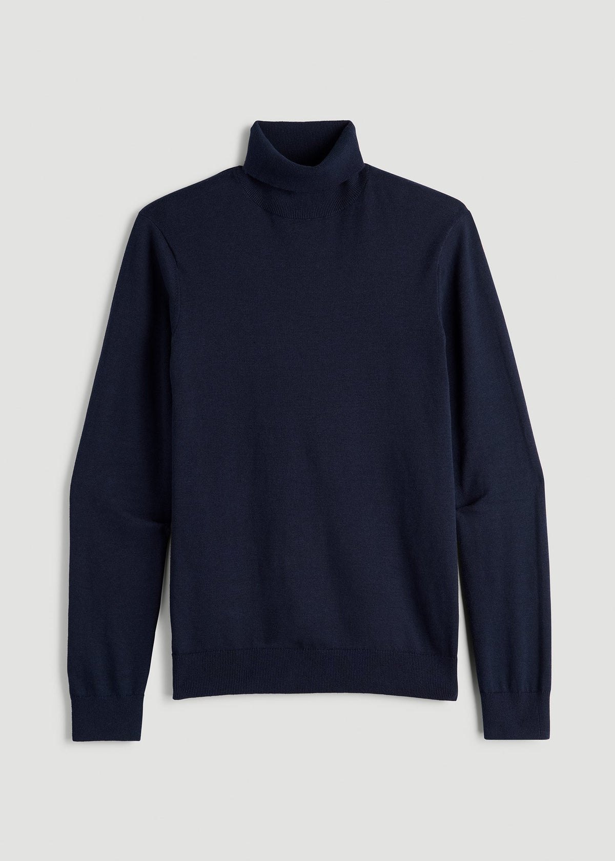 Turtleneck Sweater for Tall Men in Patriot Blue