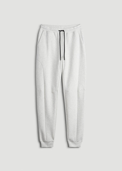 Tech Motion Fleece Joggers for Tall Men in Heather Frost