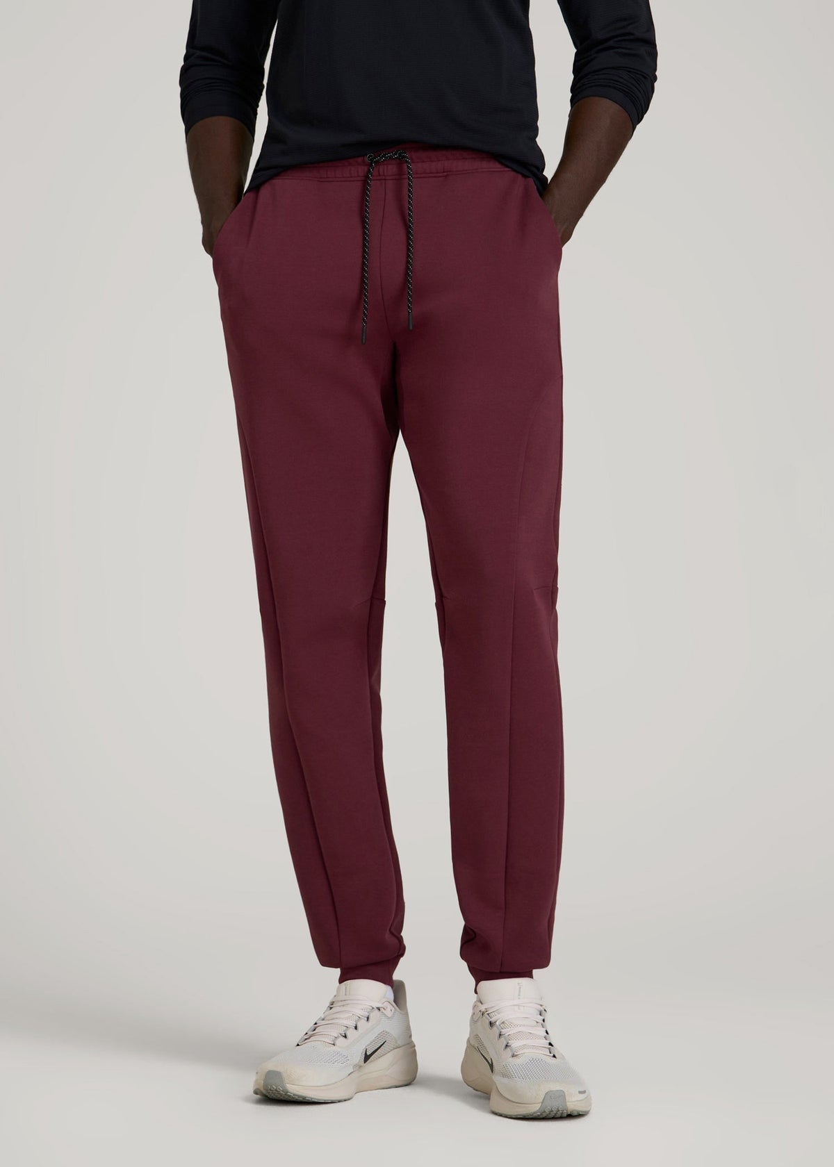 Tech Motion Fleece Joggers for Tall Men in Tawny Port