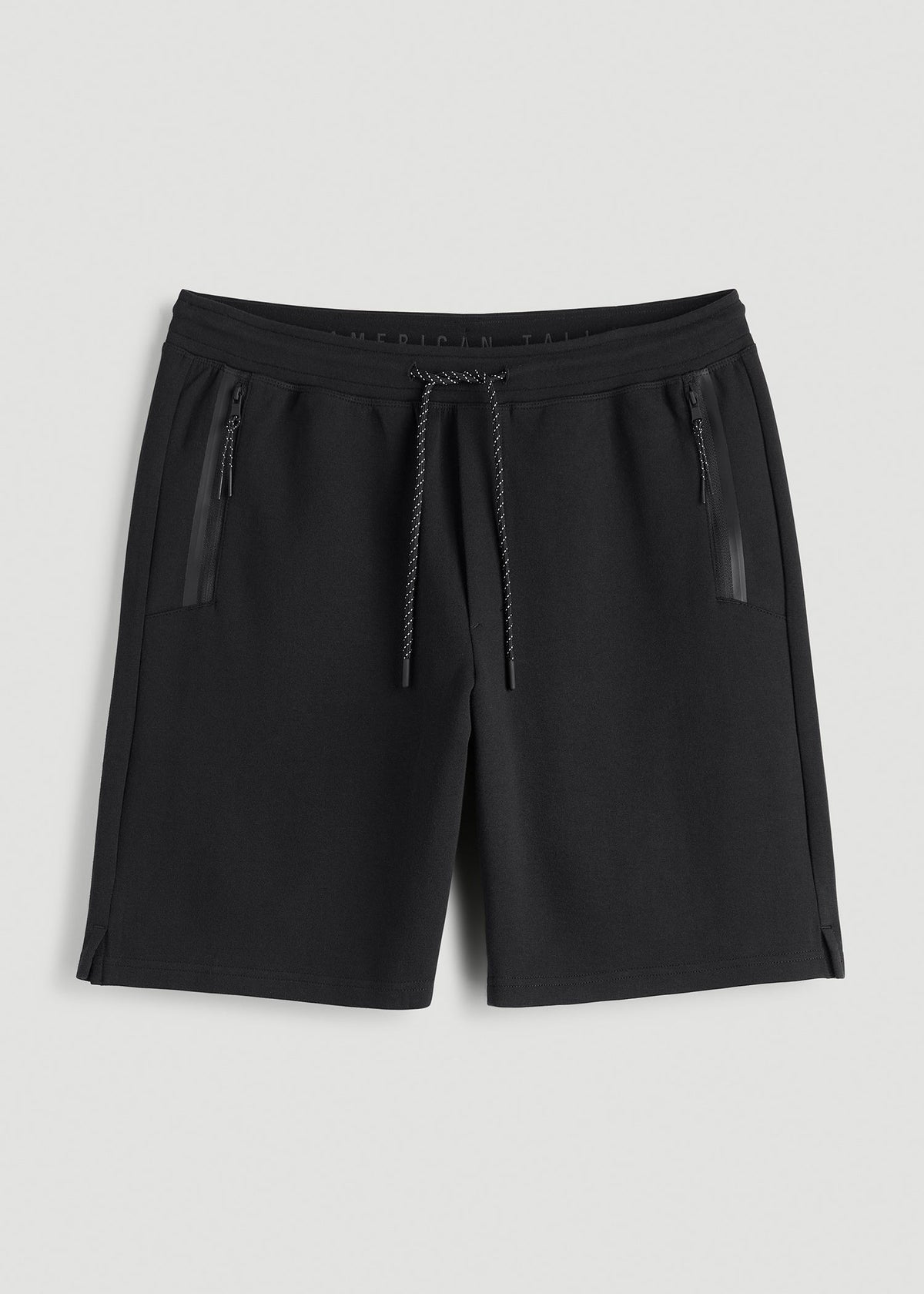 Tech Motion Fleece Shorts for Tall Men in Black