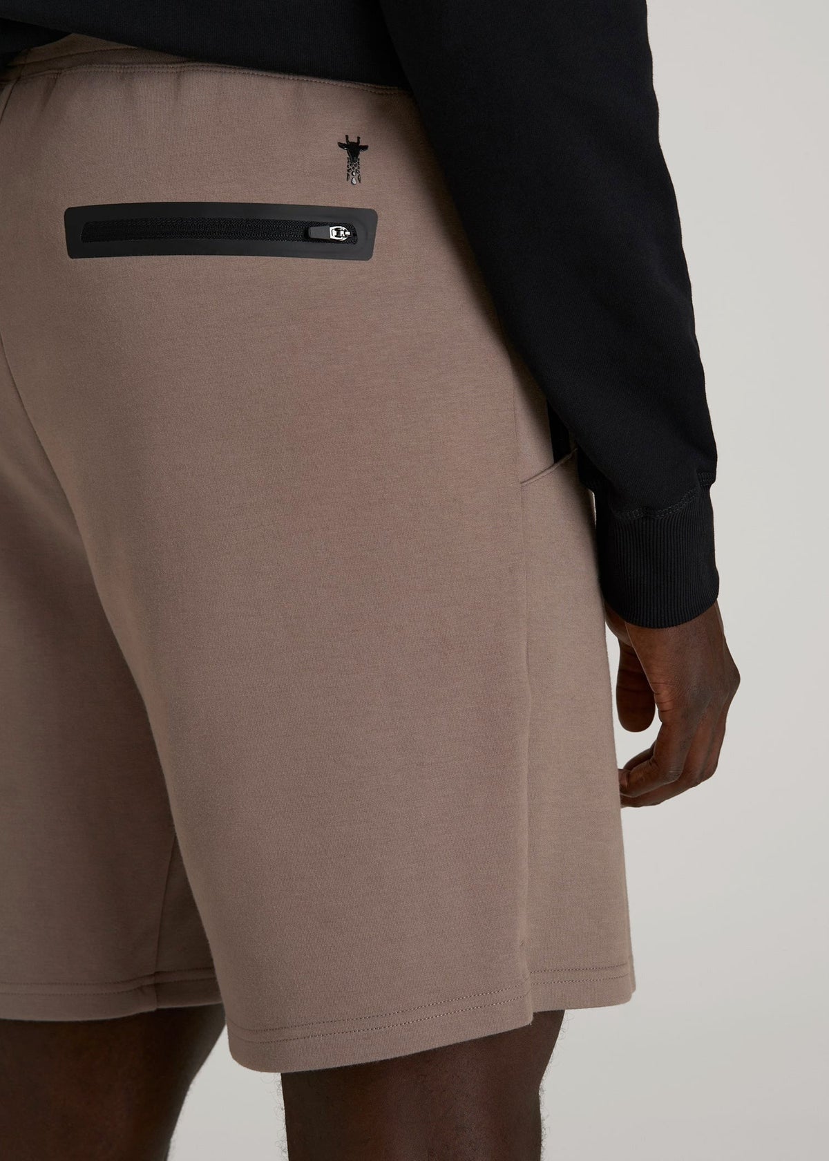 Tech Motion Fleece Shorts for Tall Men in Portobello