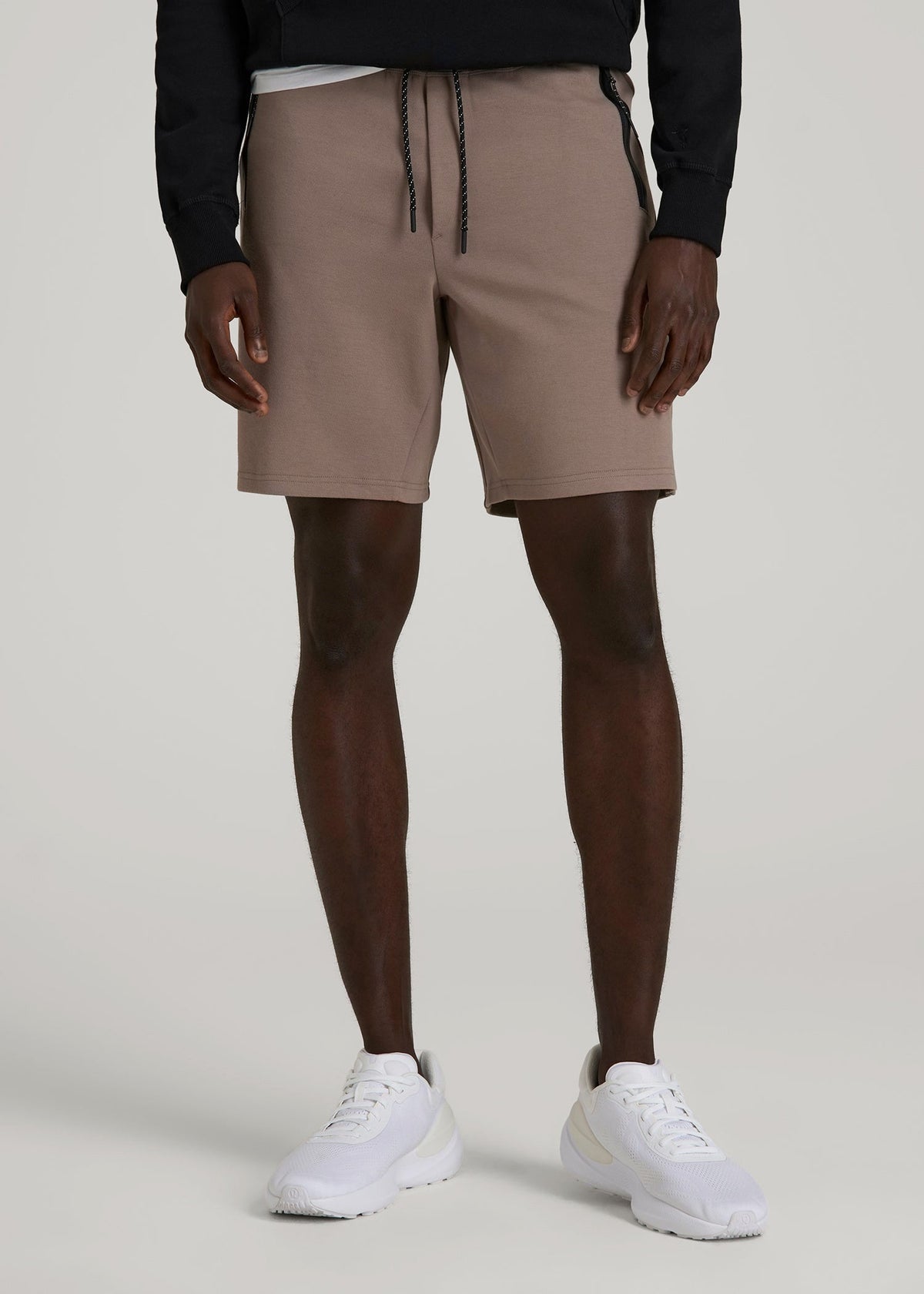Tech Motion Fleece Shorts for Tall Men in Portobello