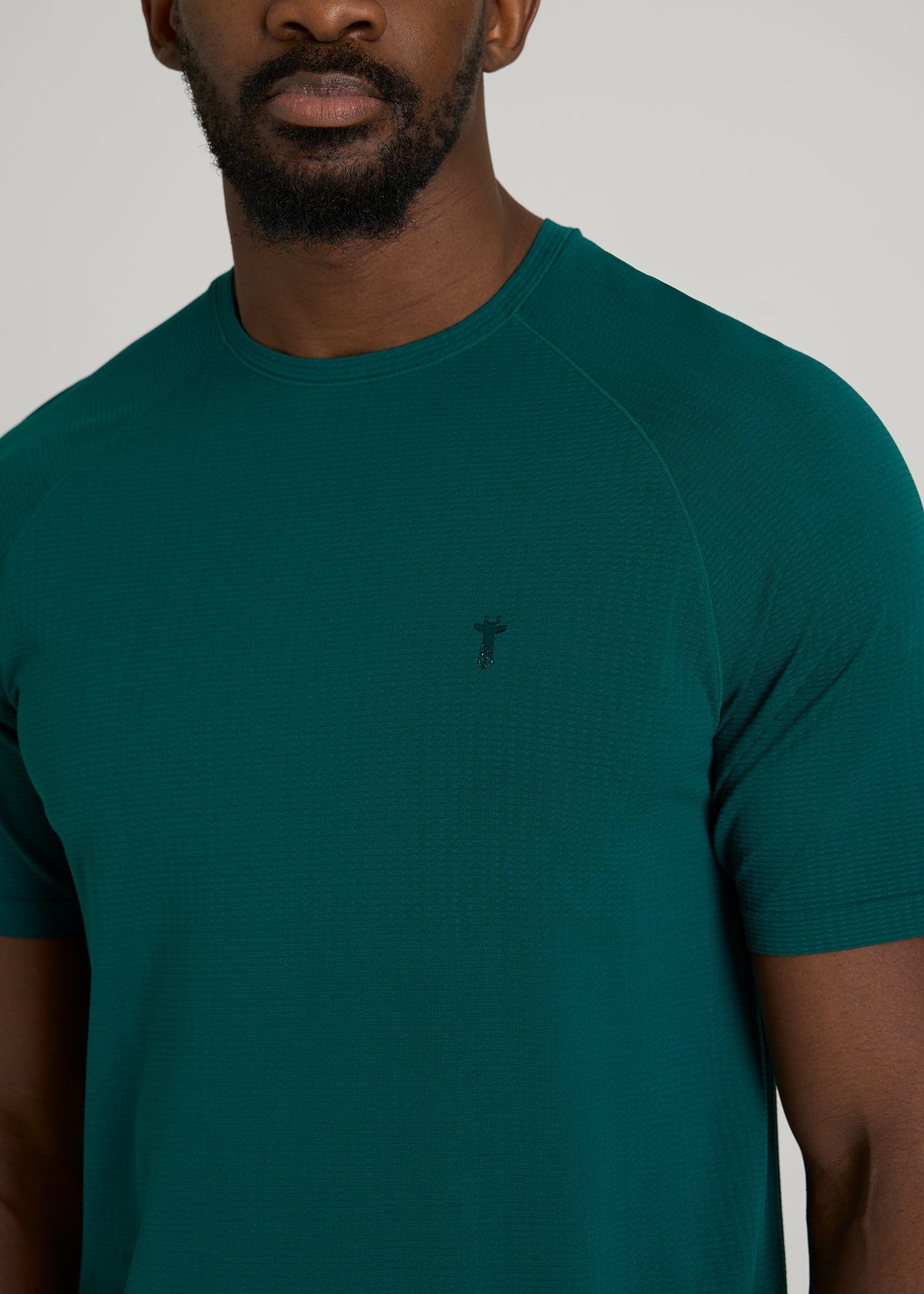Vented Training Top for Tall Men in Deep Teal