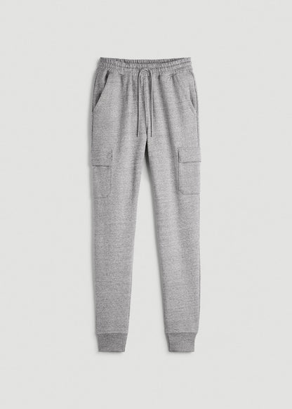 Wearever Fleece Cargo Jogger For Tall Men in Heather Grey