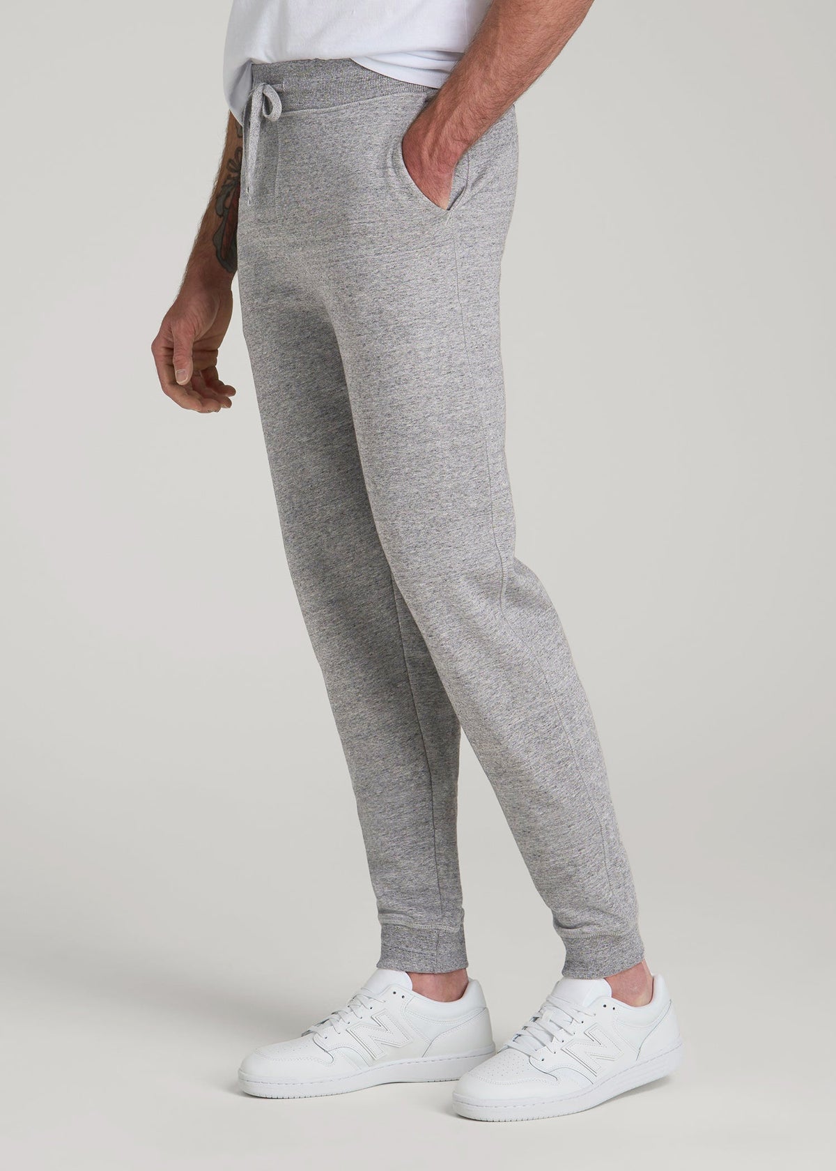 Wearever 2.0 Fleece Joggers for Tall Men in Heathered Grey