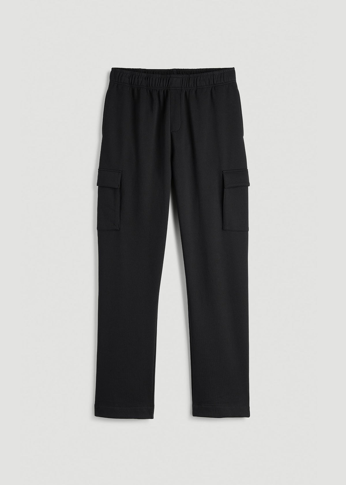 Wearever Fleece Straight Leg Cargo Sweatpant for Tall Men in Black