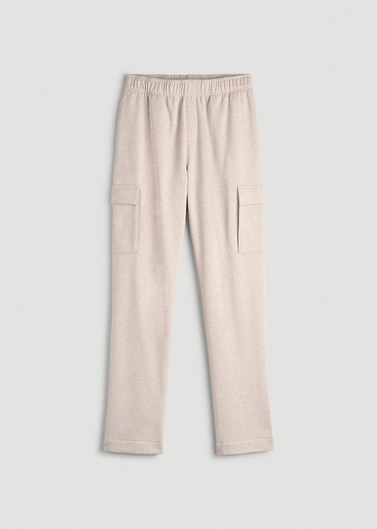 Wearever Fleece Straight Leg Cargo Sweatpant for Tall Men in Oatmeal Mix