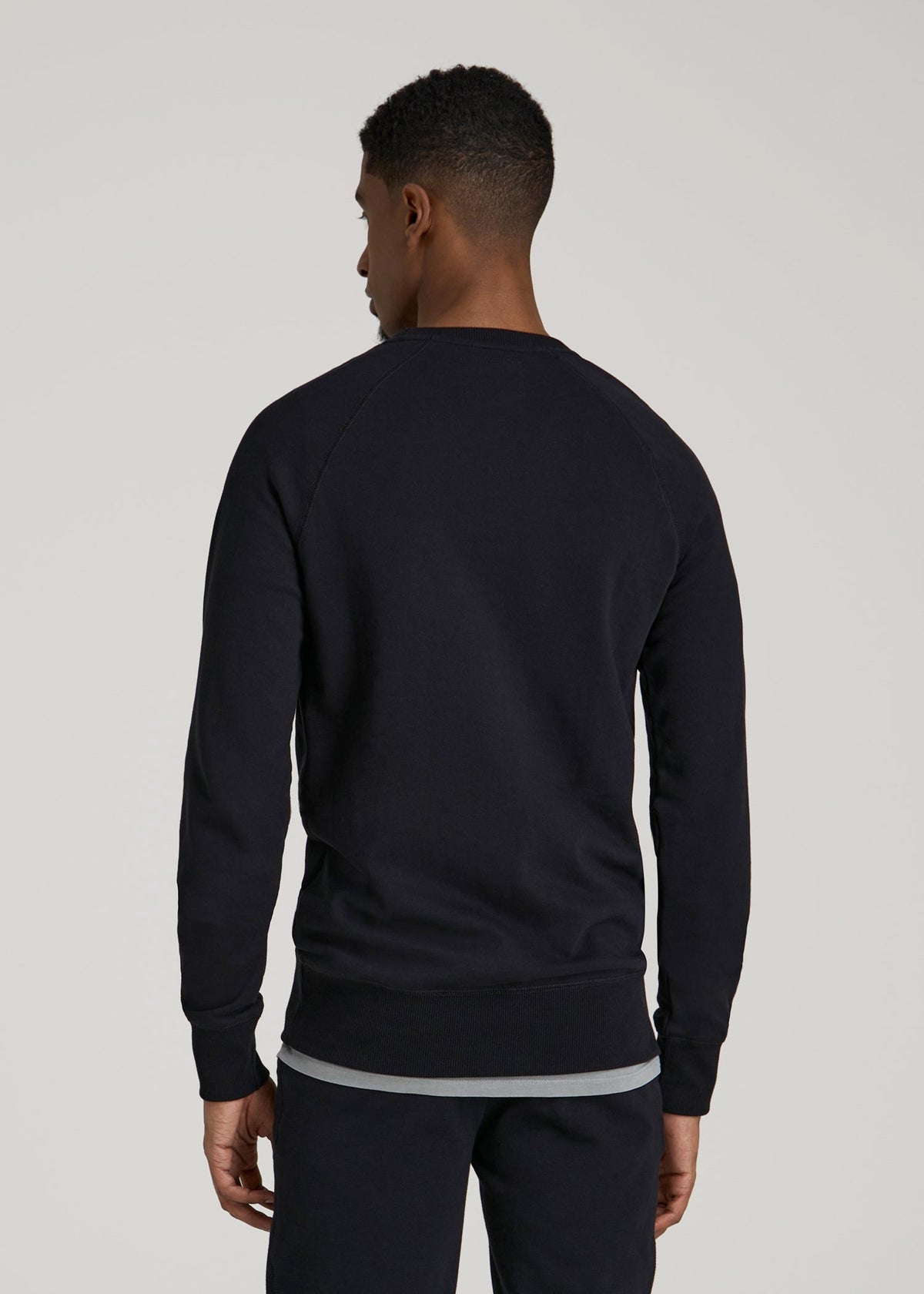 Wearever 2.0 French Terry Crewneck Sweatshirt for Tall Men in Black