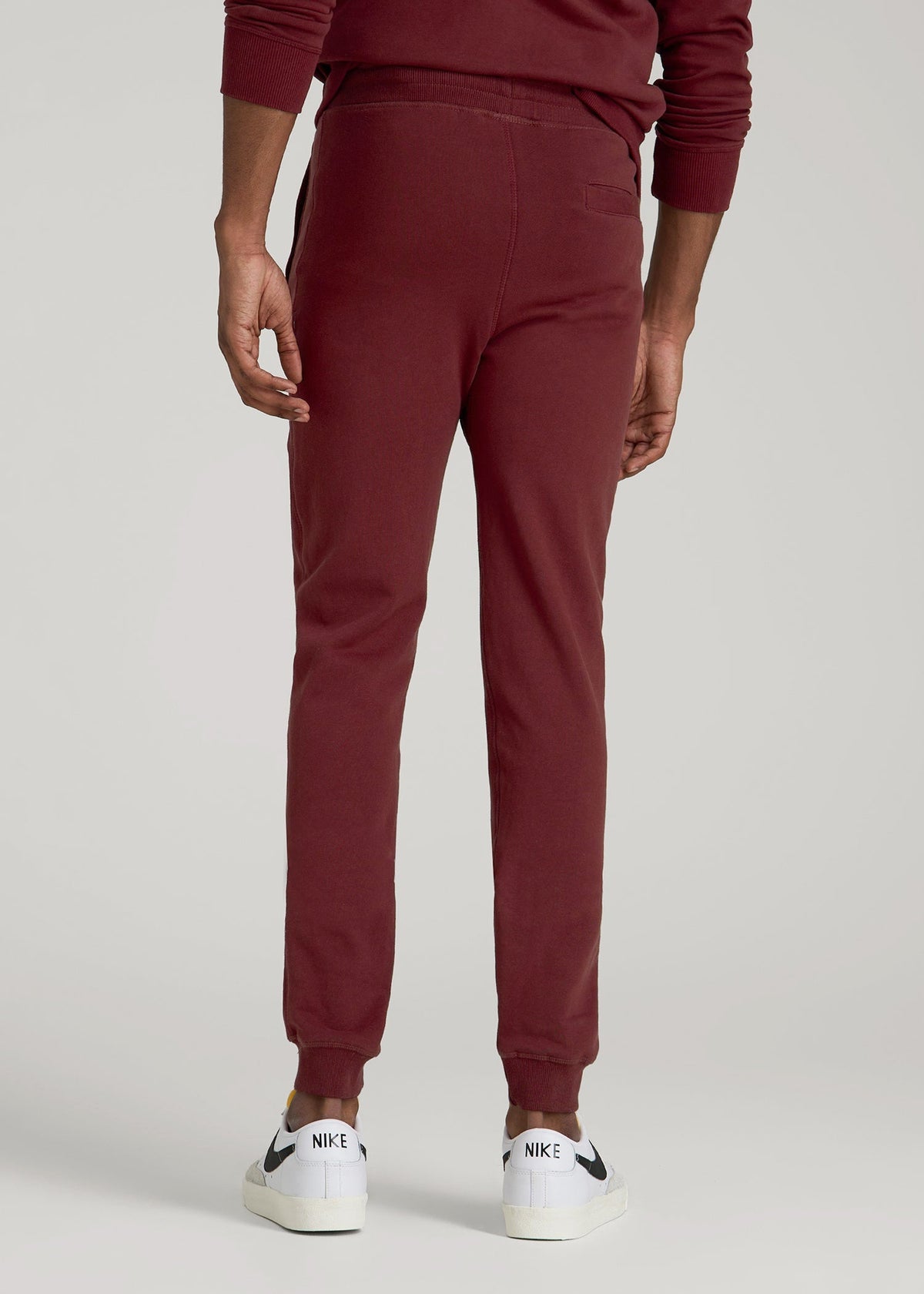 Wearever 2.0 French Terry Joggers for Tall Men in Red Ochre