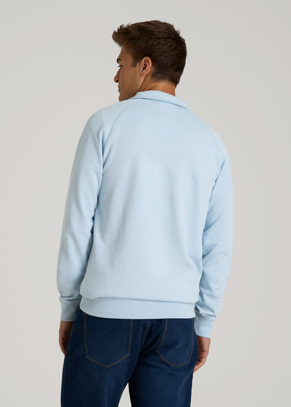 Wearever 2.0 French Terry Quarter-Zip Tall Men's Sweatshirt in Ice Blue