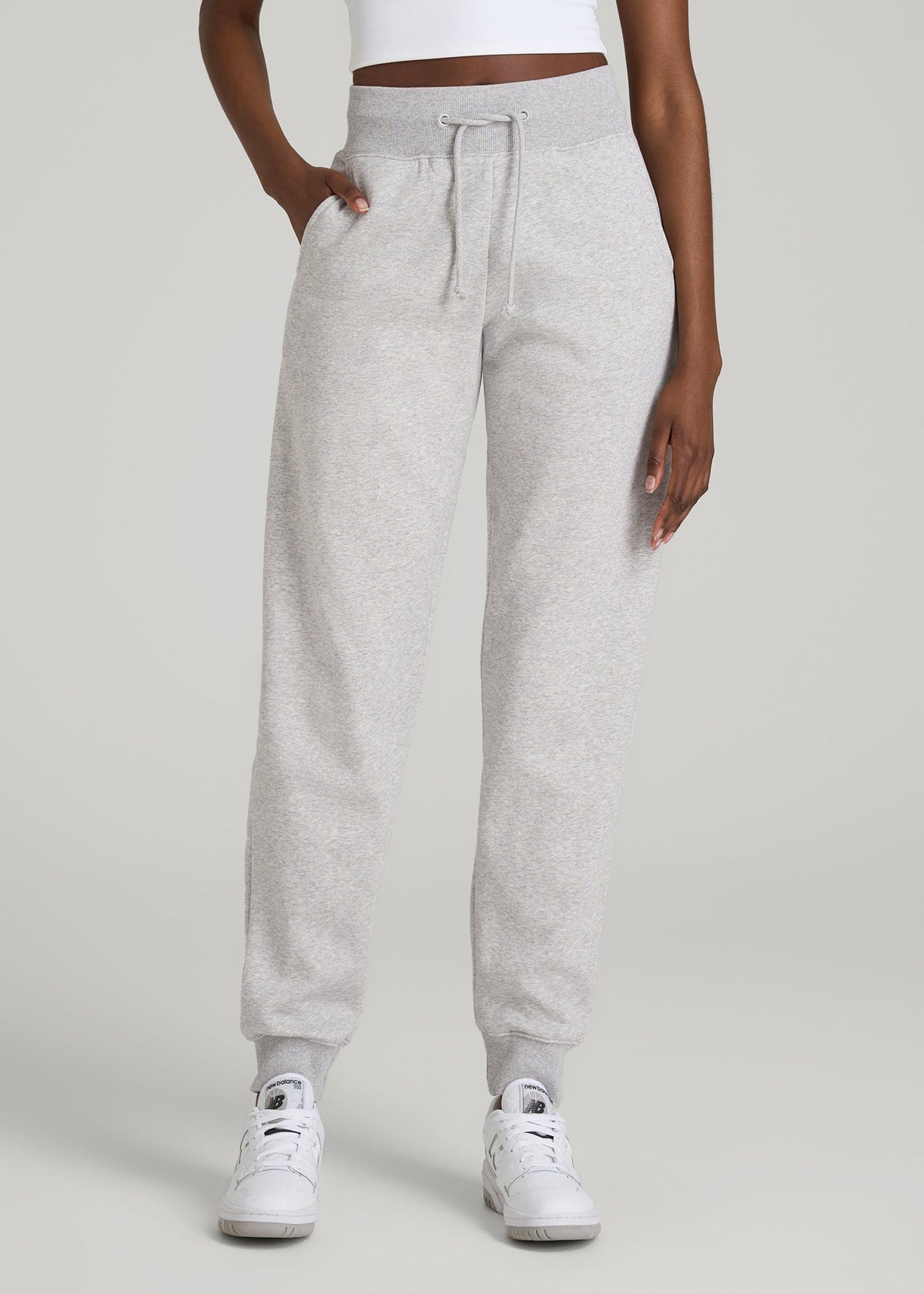 A.T. Basics Athletic Joggers for Tall Women in Grey Mix
