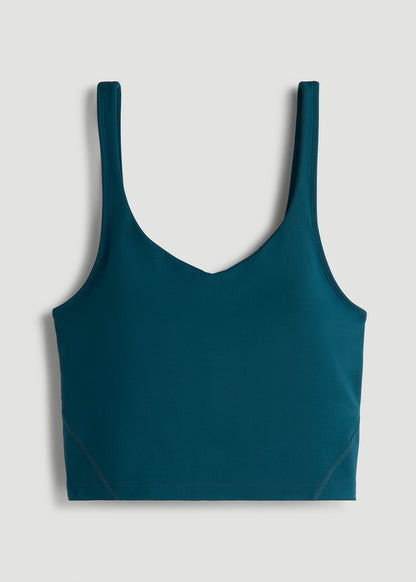 Balance Tank Top for Tall Women in Deep Water