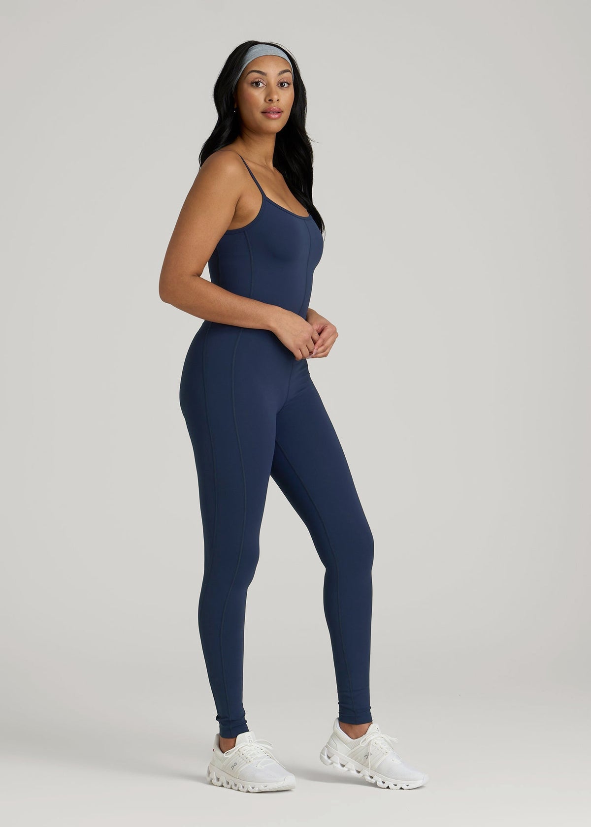 Balance Spaghetti Strap Jumpsuit for Tall Women in Regal Blue