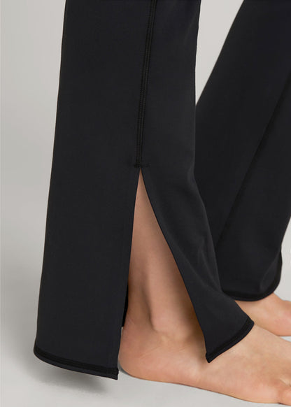 Balance Split Flare Pants for Tall Women in Black