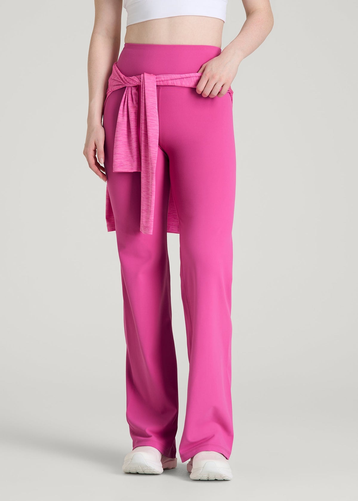 Balance Wide Leg Yoga Pants for Tall Women in Magenta