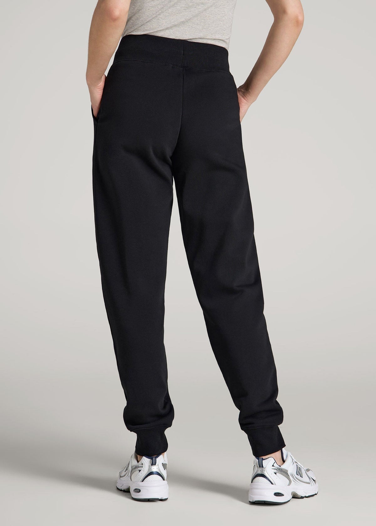 A.T. Basics Athletic Joggers for Tall Women in Black