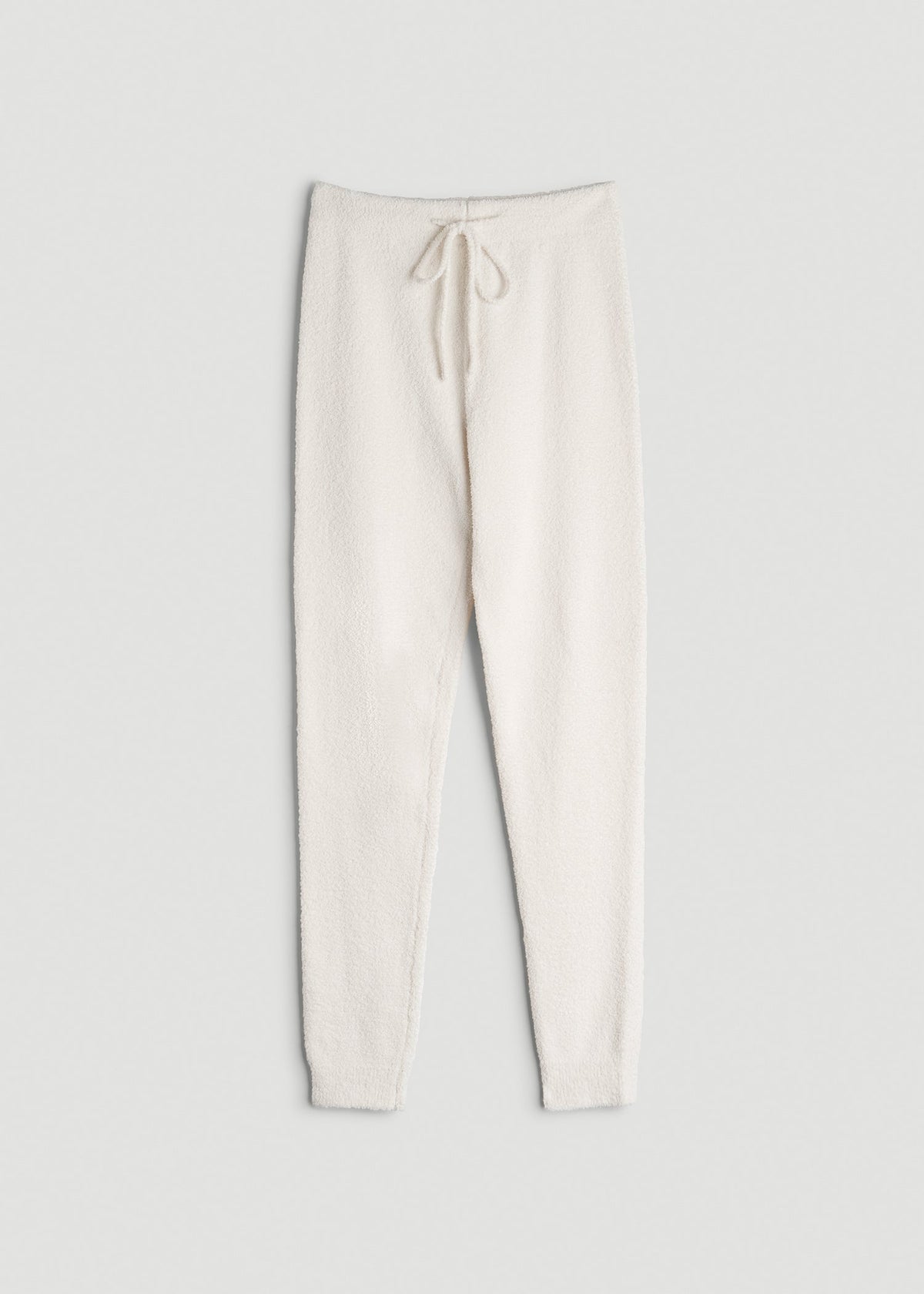 Chenille Leggings for Tall Women in White Alyssum