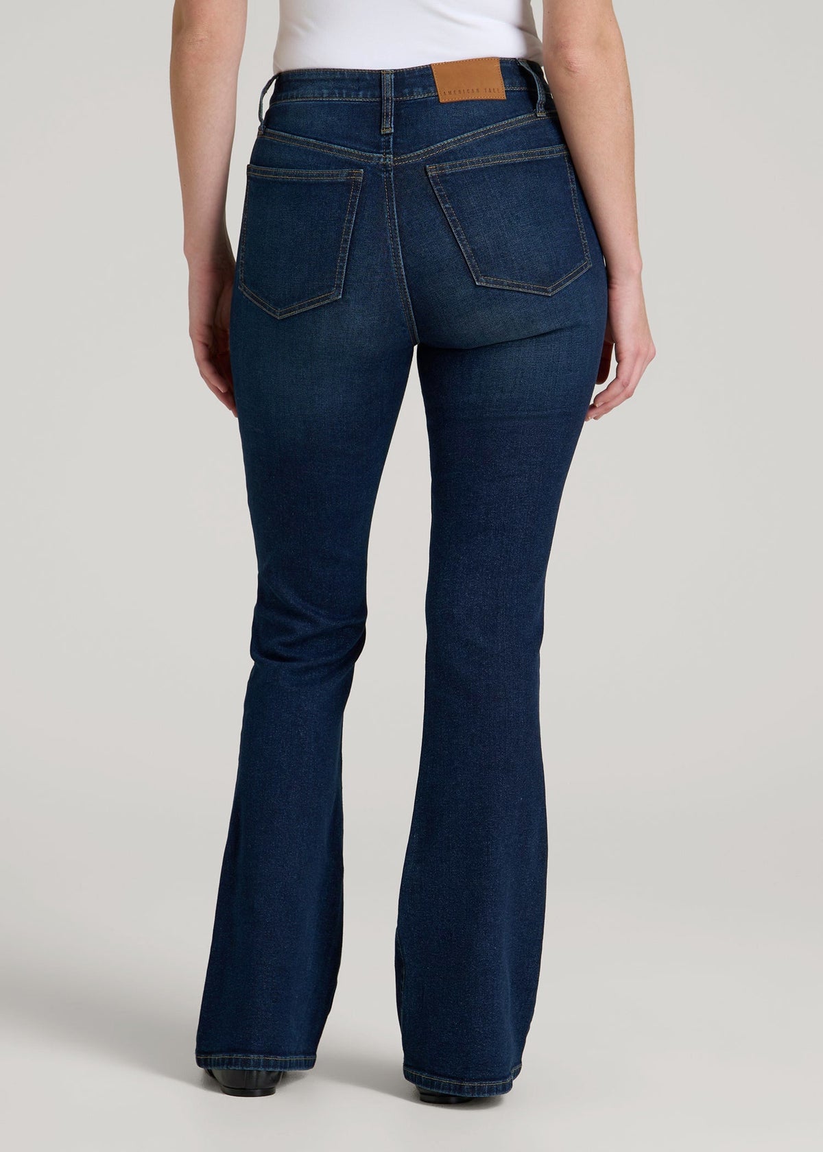 Chloe High Rise Flare Jeans for Tall Women in Indigo Dusk