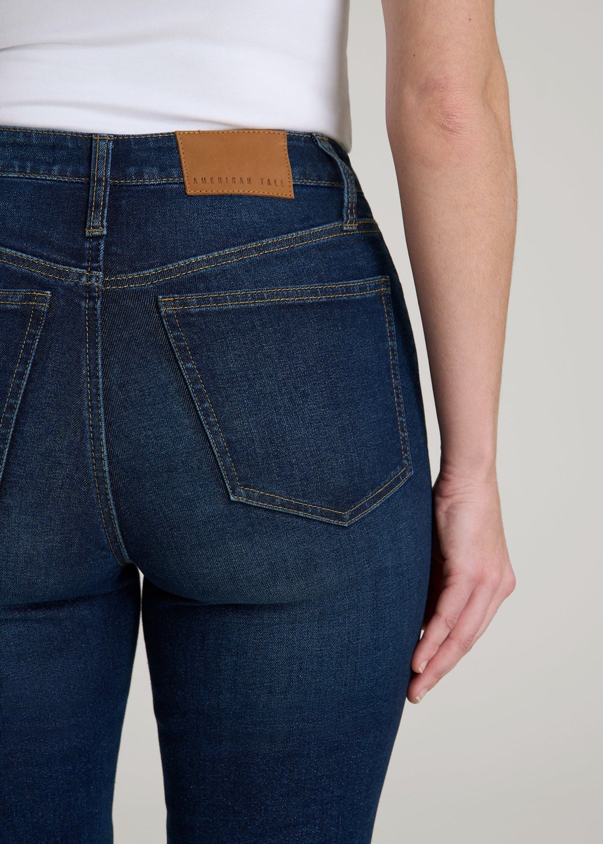 Chloe High Rise Flare Jeans for Tall Women in Indigo Dusk