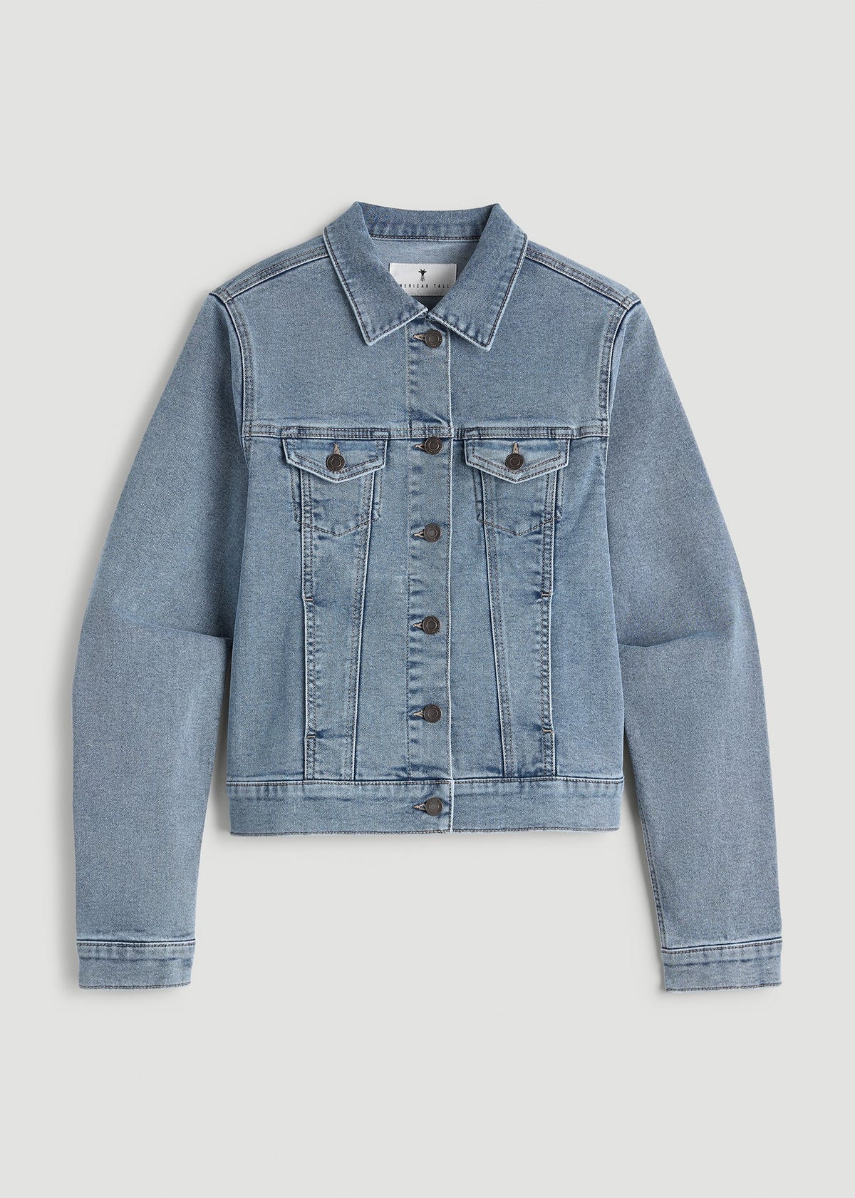 Classic Denim Jacket for Tall Women in Perfect Blue