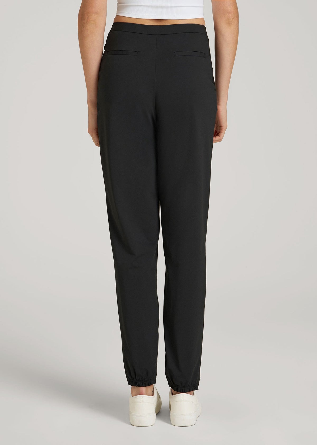 Commuter Pleated Jogger Pant for Tall Women in Black