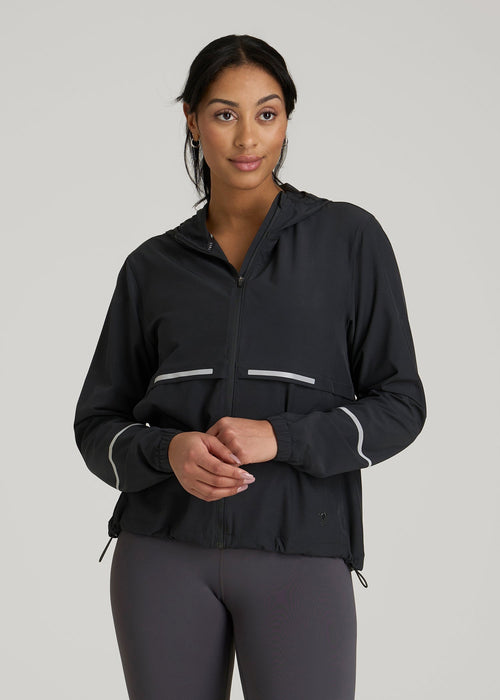 Featherweight Packable Jacket for Tall Women in Black