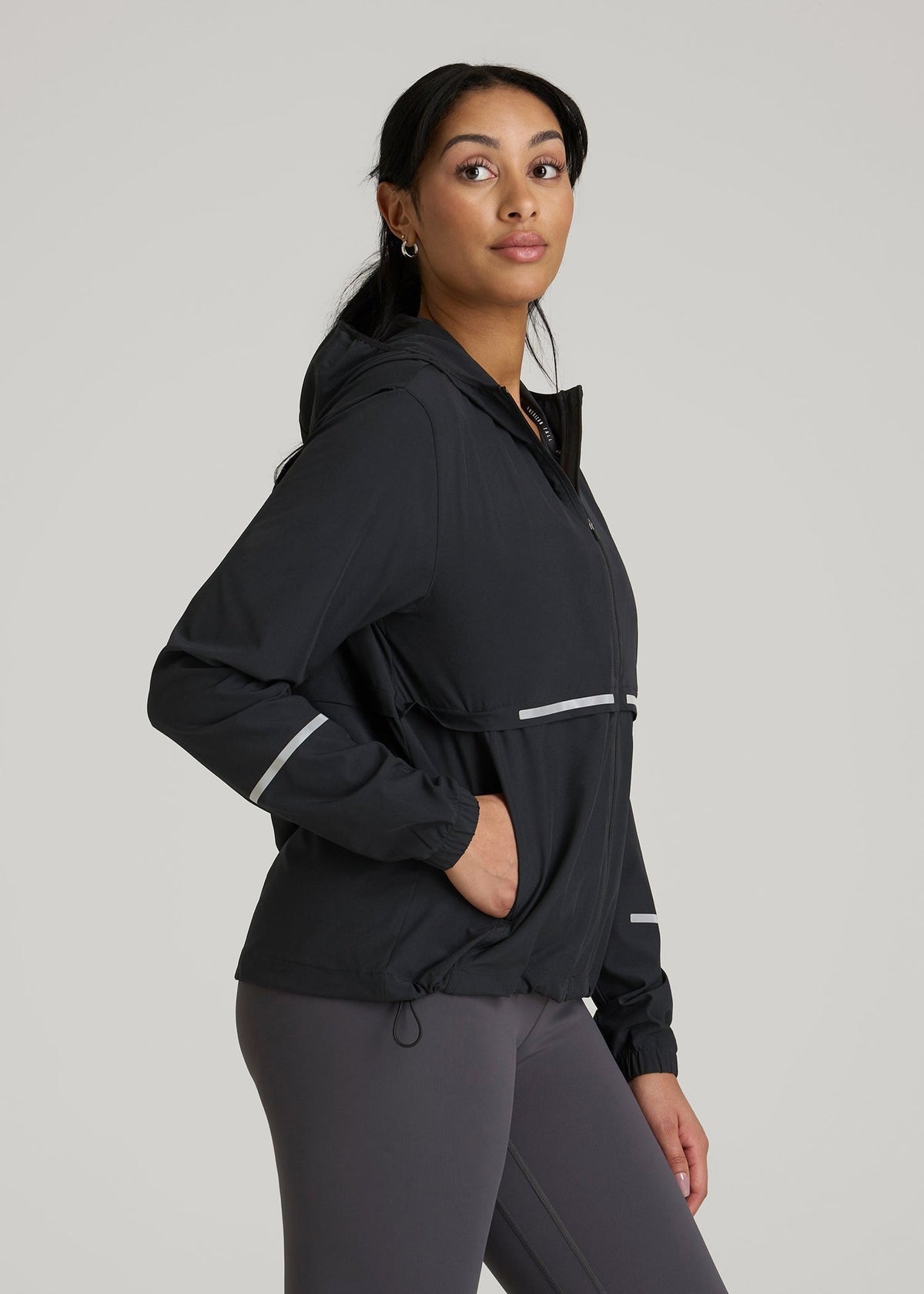 Featherweight Packable Jacket for Tall Women in Black