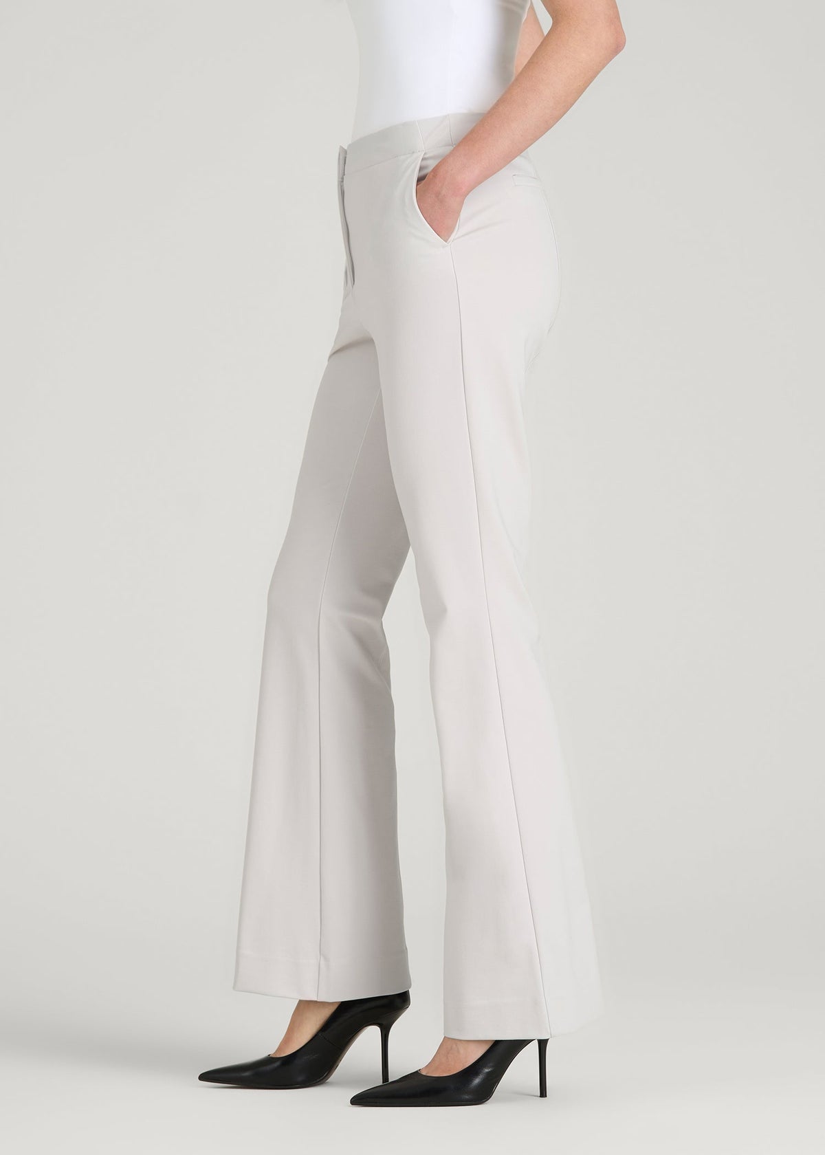 Freedom Flex Flare Dress Pants for Tall Women in White Sand