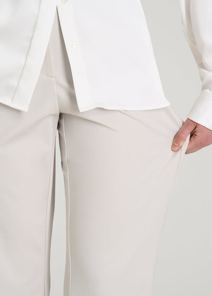Freedom Flex Straight Leg Dress Pants for Tall Women in White Sand
