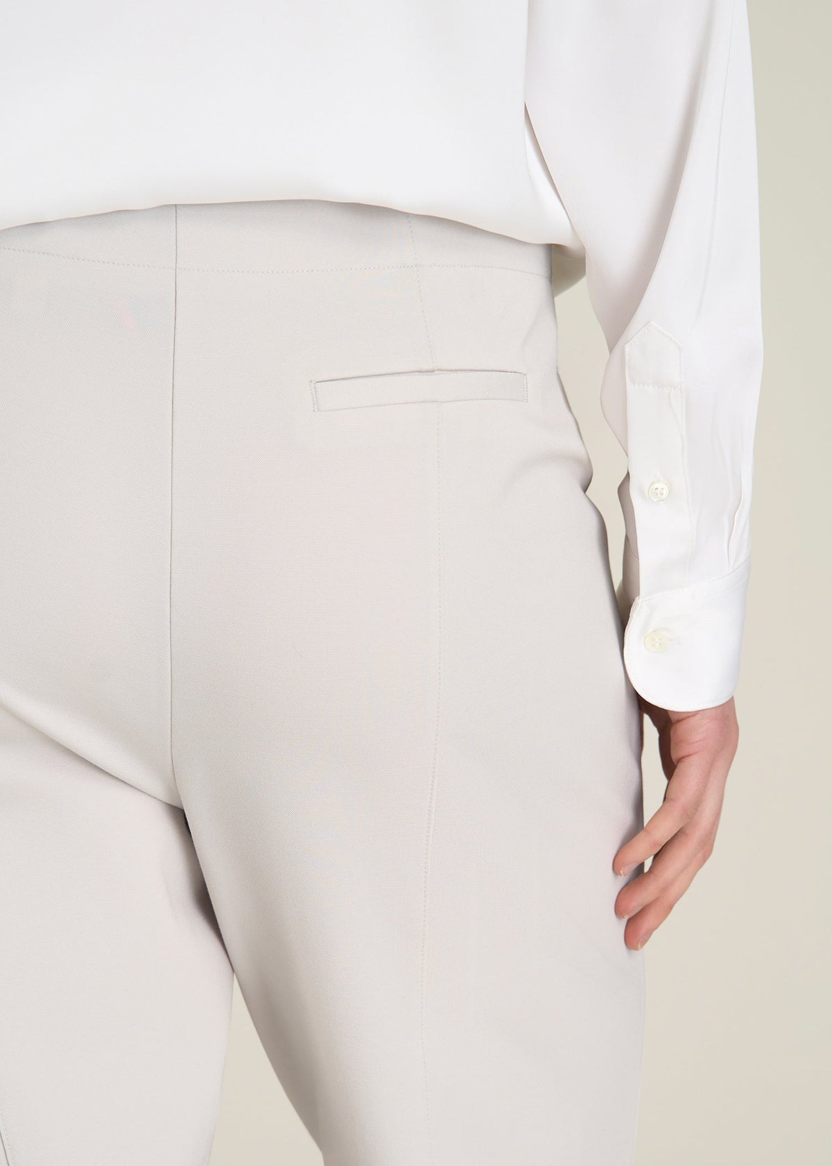 Freedom Flex Straight Leg Dress Pants for Tall Women in White Sand