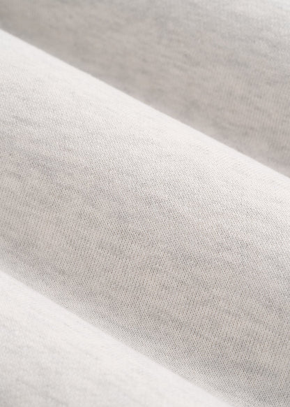 French Terry Crewneck Sweatshirt for Tall Women in Heather Cloud White