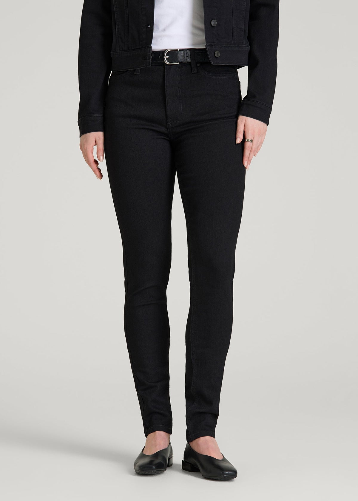 Georgia High-Rise Skinny Jeans for Tall Women in Optimum Black